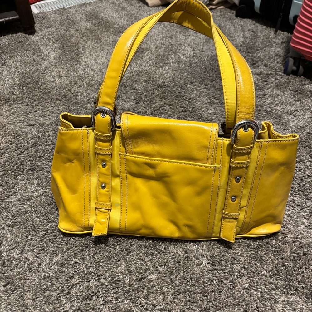 Franco Sarto Vibrant Yellow Shoulder Bag - Picture 4 of 7